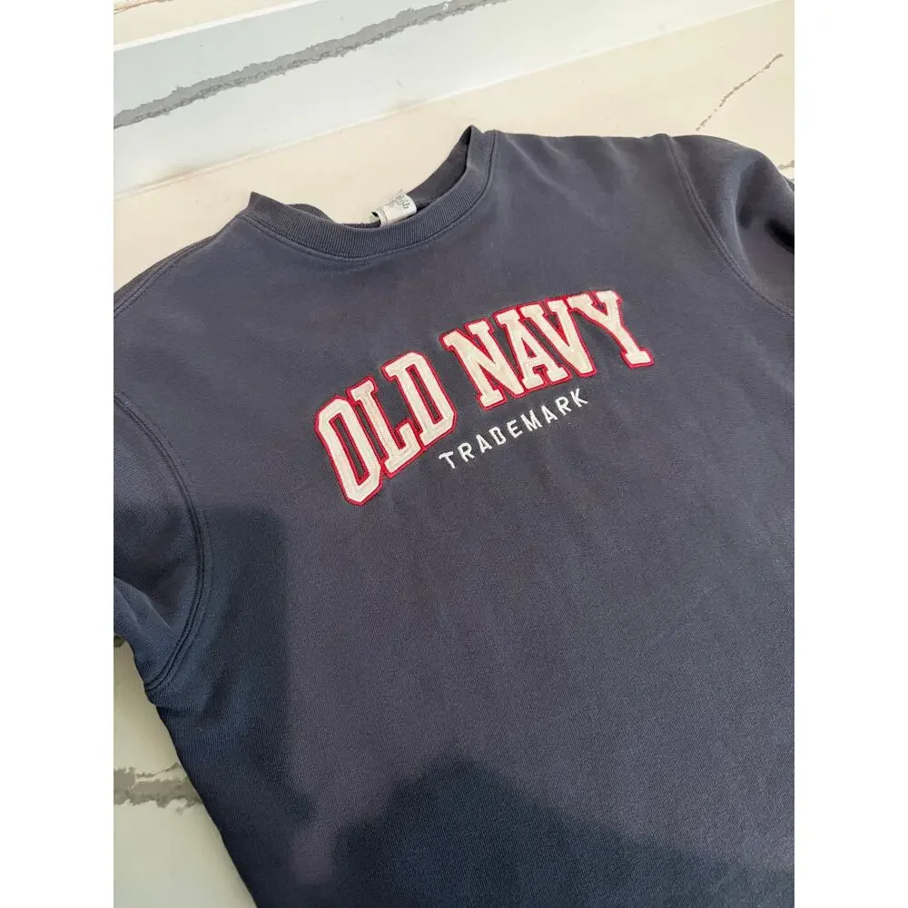 Vintage Old‎ Navy Girl's Crew Neck Sweatshirt Size 12 Blue